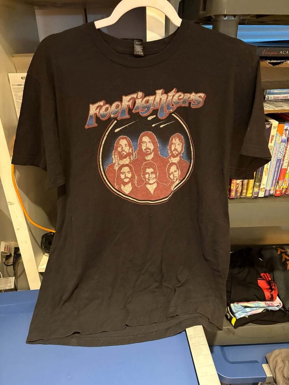 Foo Fighters Concrete and Gold World Tour 2018 Portrait Black T-Shirt Large